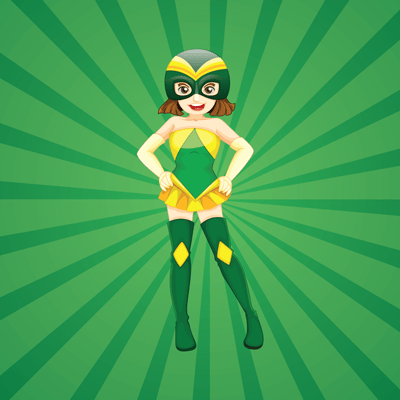 cartoon super hero