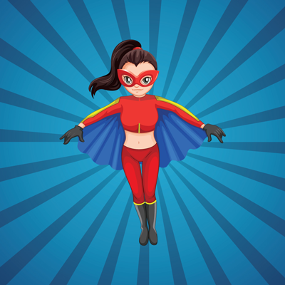 cartoon super hero