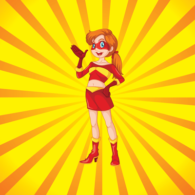 cartoon super hero